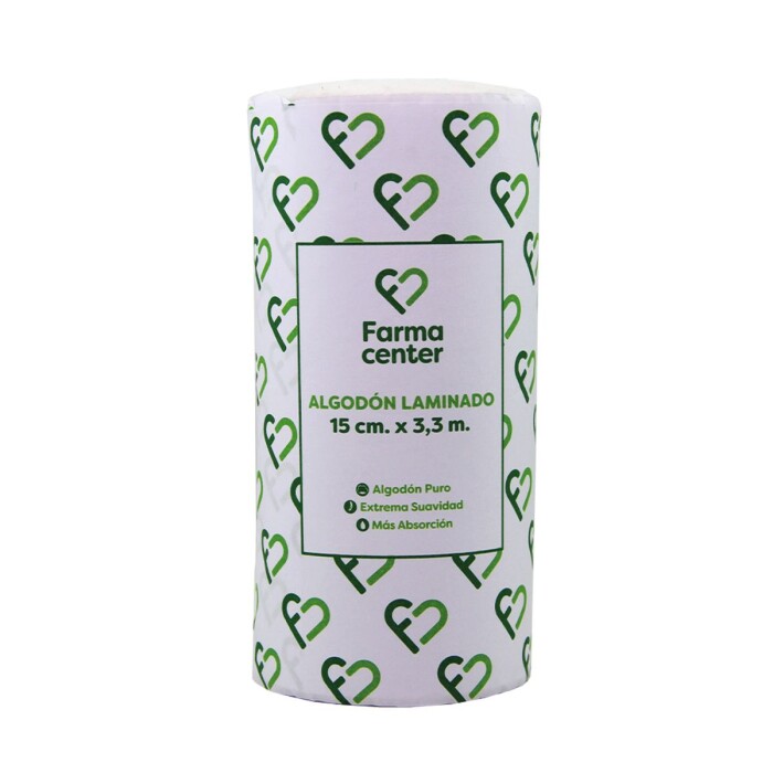 FARMACENTER ALGODON LAMINADO 15 CM UNID única
