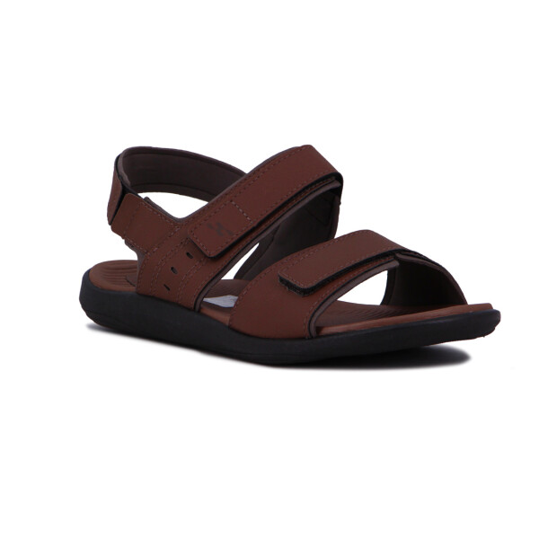 Country Sandalia Hombre Dos Tiras Con Velkro Y Pulsera Castaño