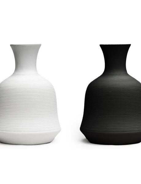 FLORERO CERAMICA D20x31CM BLANCO/NEGRO MATE FLORERO CERAMICA D20x31CM BLANCO/NEGRO MATE