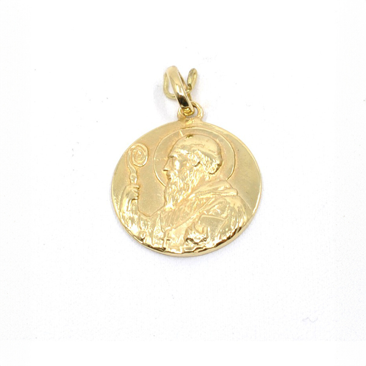 Medalla En Oro 18K amarillo San Benito. 21 mm. 