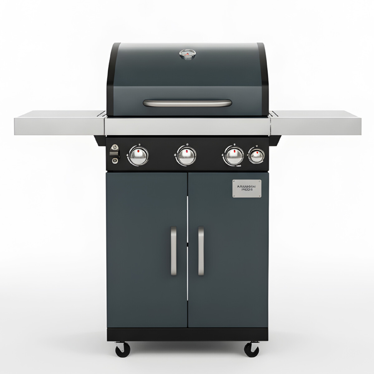 Parrillero Barbacoa A Gas Portátil Patio Jardín Hornalla X4 - Color Gris 