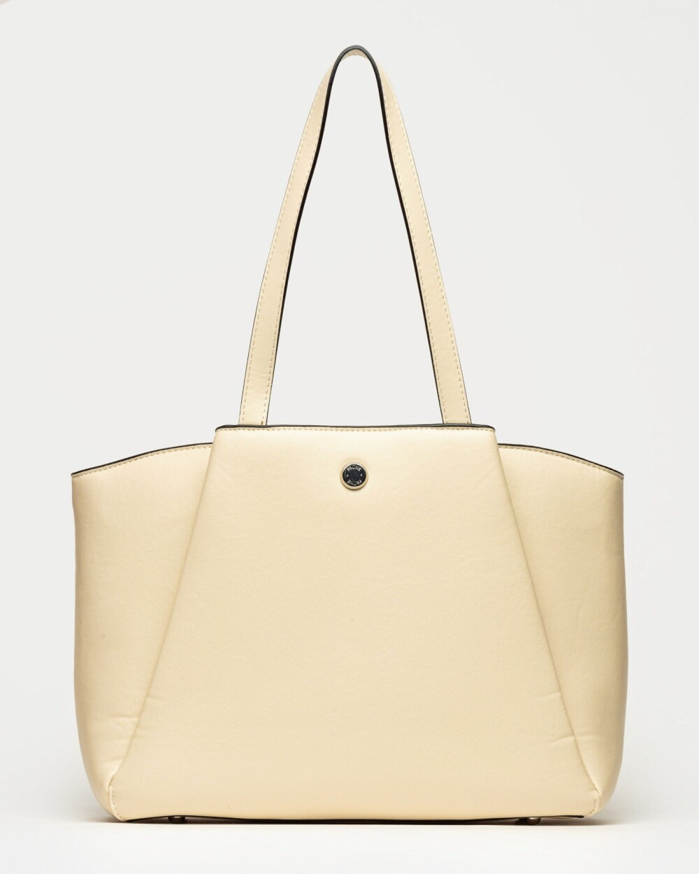 Shopper Raix en efecto cuero liso Natural