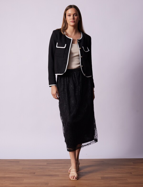 Chaqueta Tweed NEGRO/BLANCO