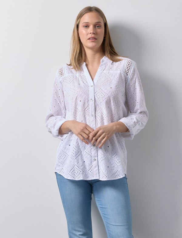 Camisa Broderie BLANCO