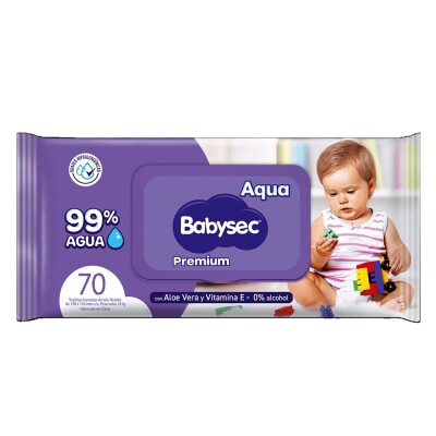 Toallitas Húmedas Babysec Premium 99% Agua 70 Uds. Toallitas Húmedas Babysec Premium 99% Agua 70 Uds.