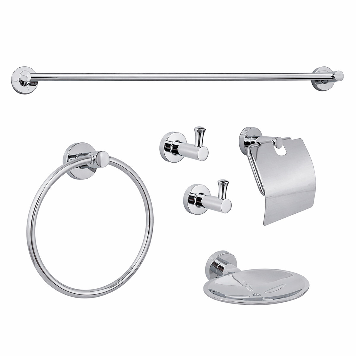 Kit De Accesorios Colonia / Olpe Cromo 6 Piezas 