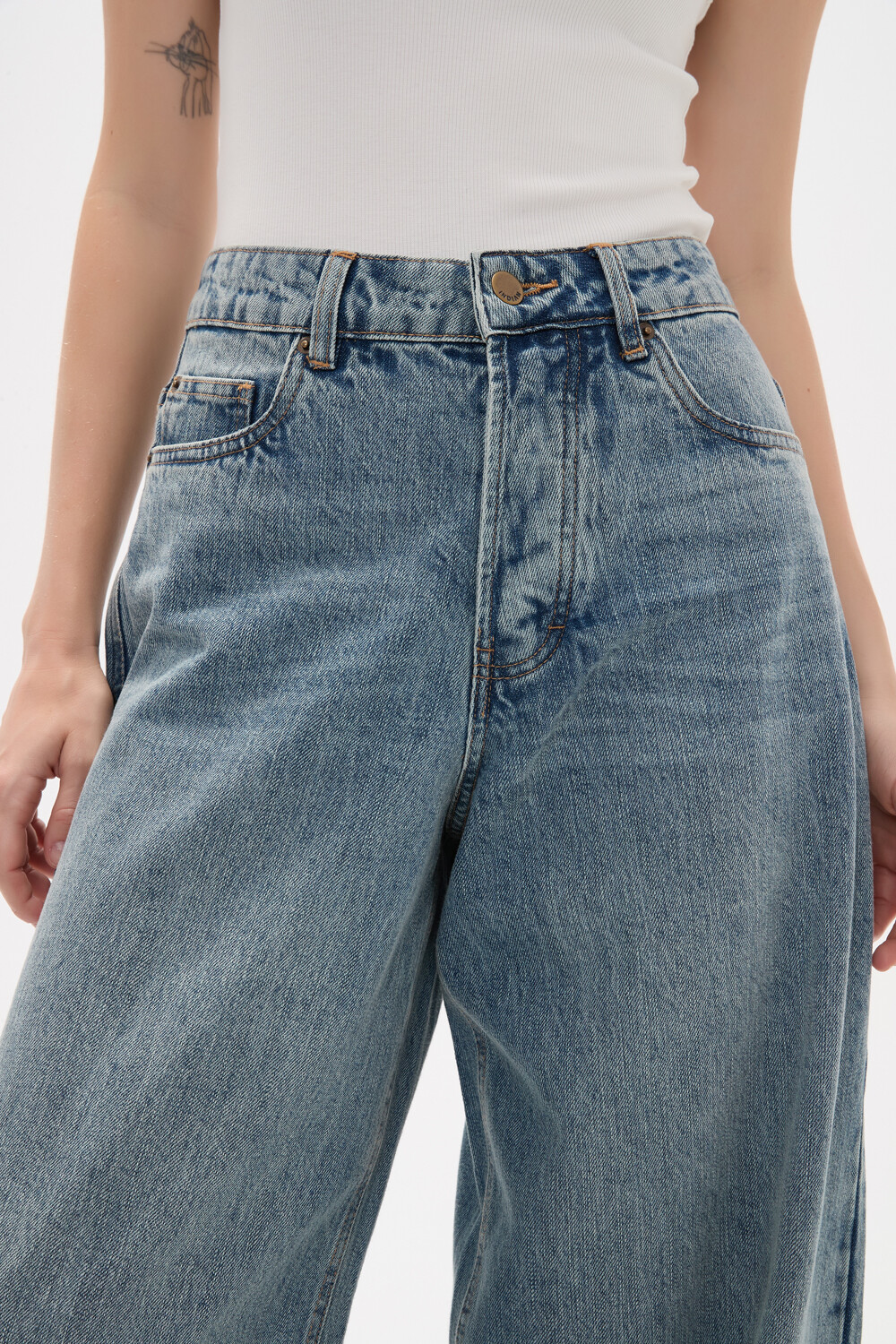 Pantalon Opalan Azul Grisaceo