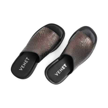 SANDALIAS VENET - CUERO REGGINA NEGRO