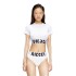 Ropa Interior Urbano Para Mujer Uftee-Sport-Cropped-T-Shirt White