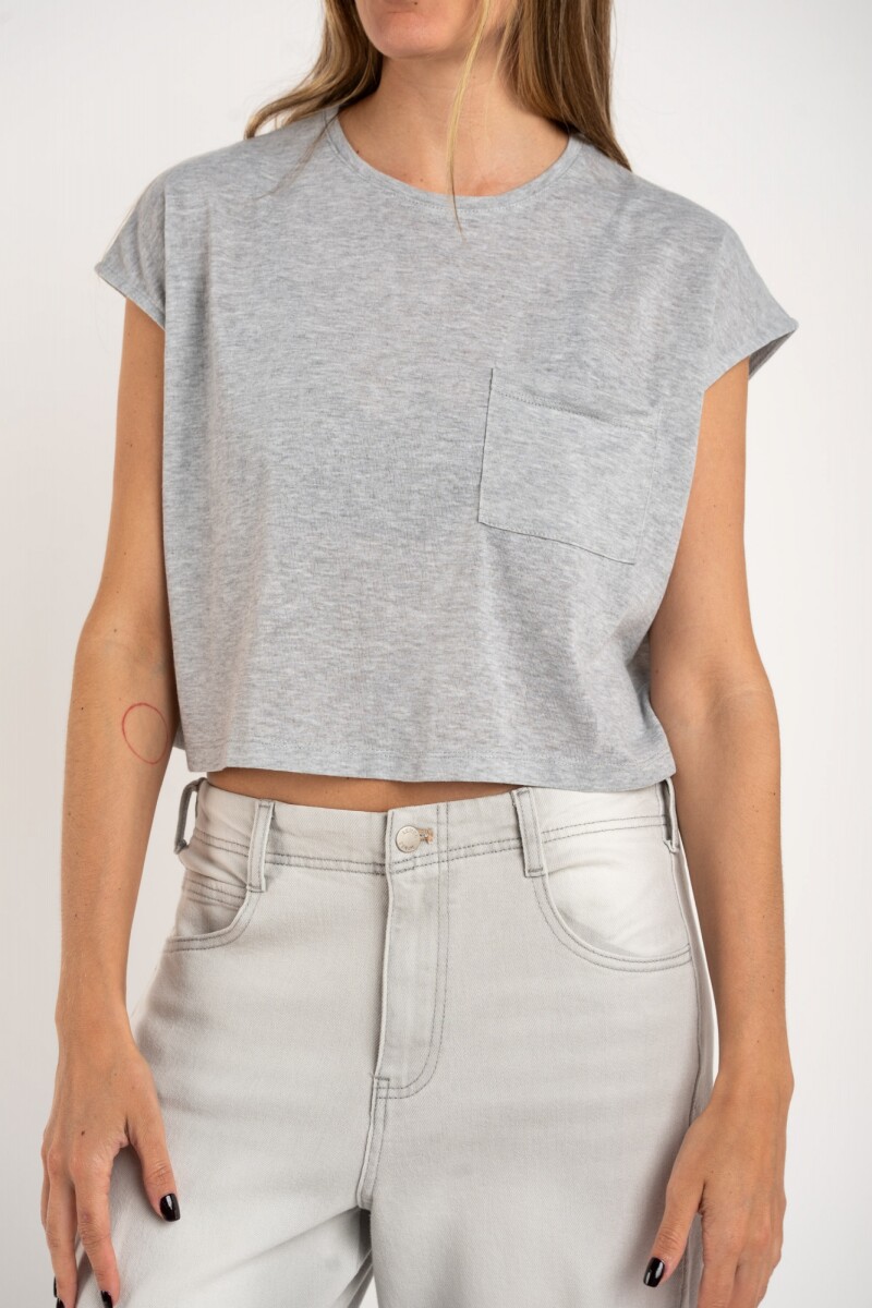 Remera Algodón Gris