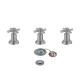 Griferia De Bidet Bimando Niquel En Cruz Cromado Opaco