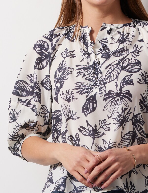 Blusa Gasa NEGRO/CRUDO