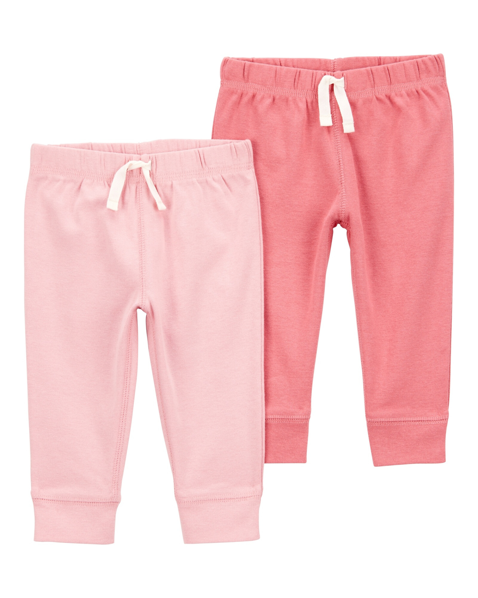 Pack dos pantalones de algodón, rosados Sin color