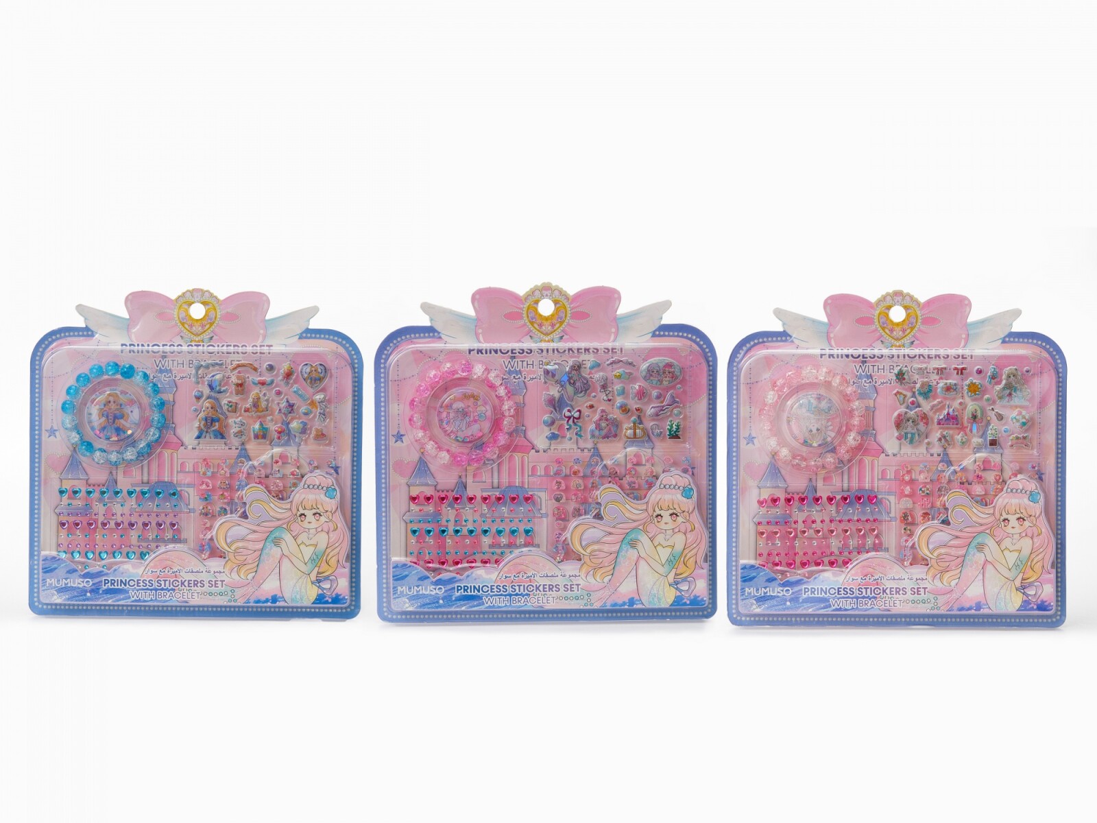 SET DE PEGATINAS PRINCESA CON PULSERA 