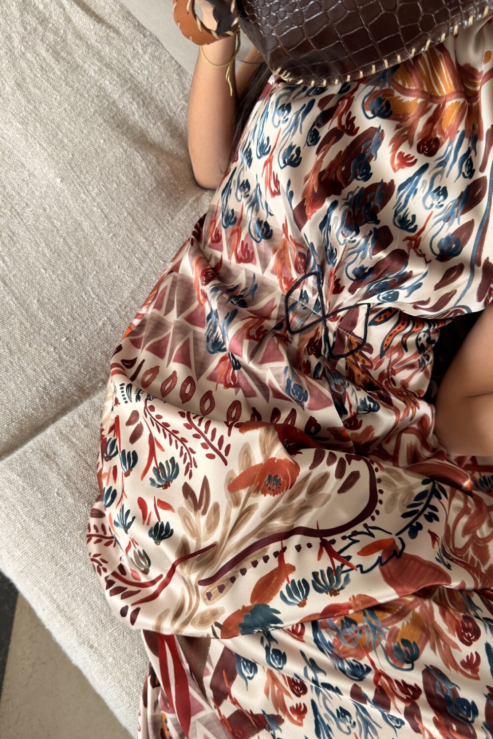 Gala Boho Dress Terracota / Beige