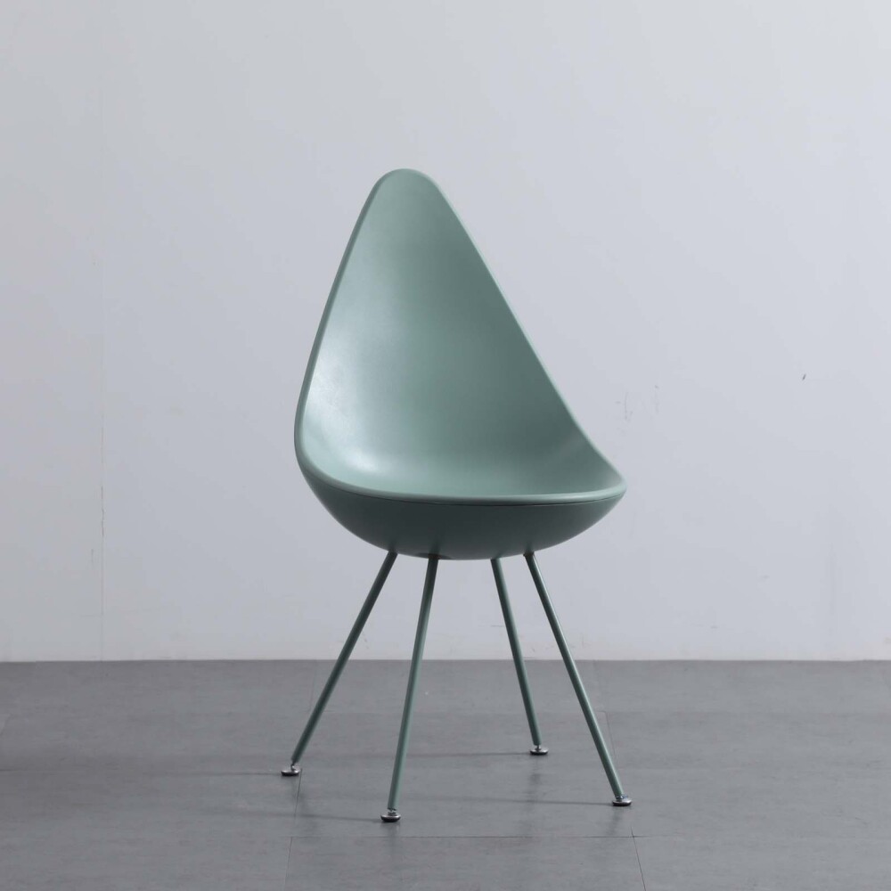 SILLA DE COMEDOR PP-Y-METAL VERDE DROP