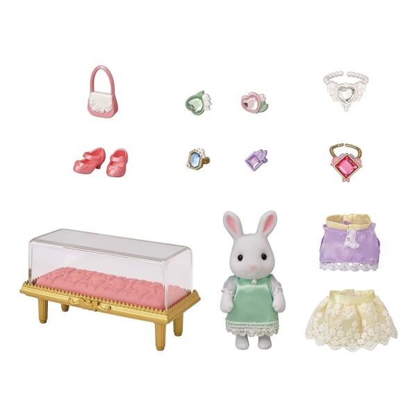 Sylvanian Families Set Accesorios Joyería Figura Conejo Sylvanian Families Set Accesorios Joyería Figura Conejo