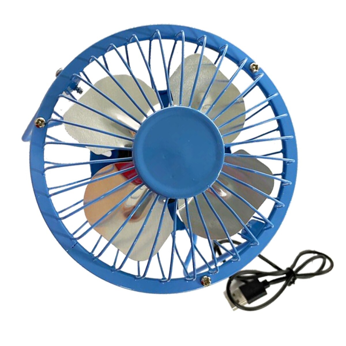 Ventilador Metálico Usb 4" - AZUL 