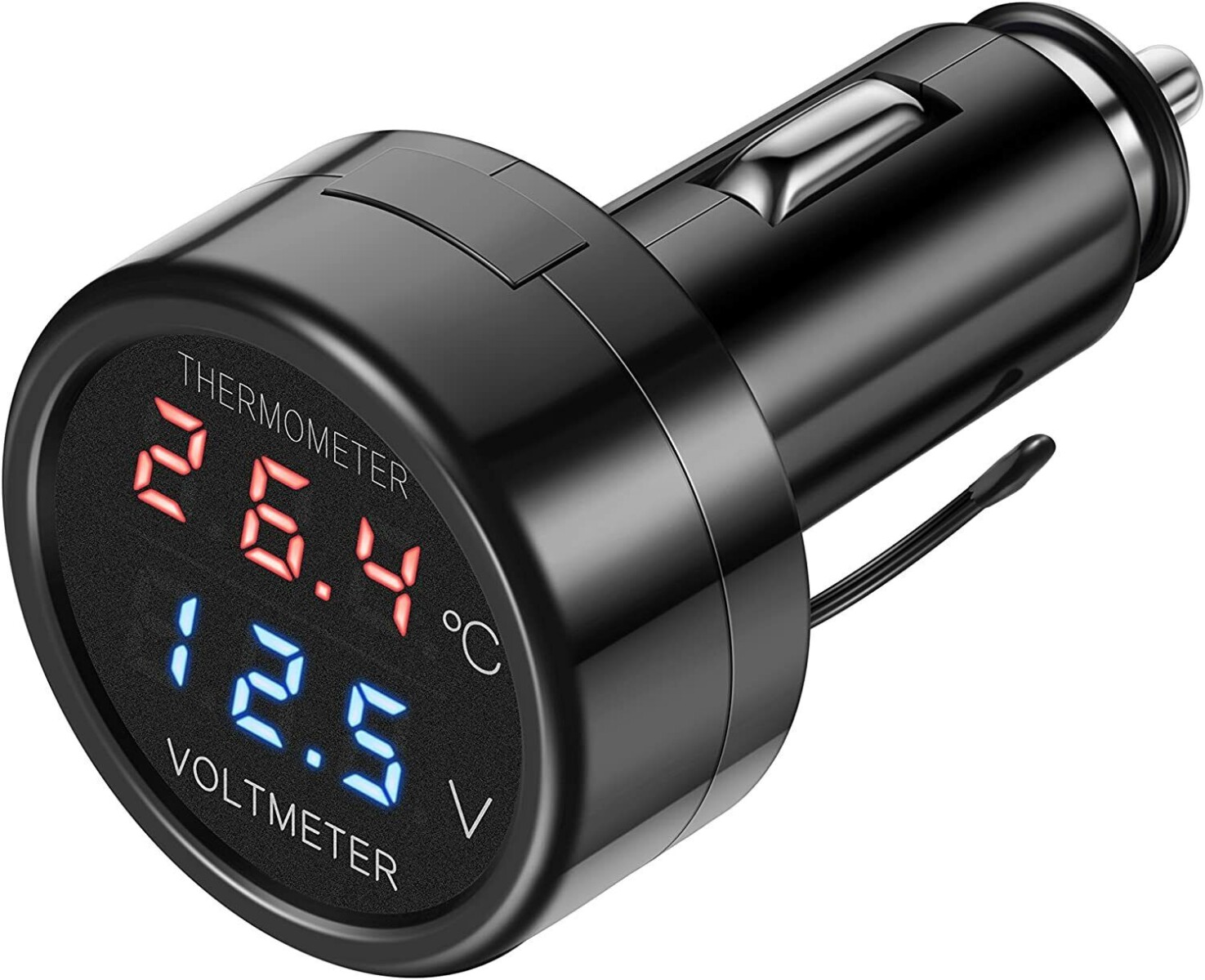 ACCESORIO INTERIOR - CARGADOR USB CON VOLTIMETRO DIGITAL Y TEMPERATURA WESTON 