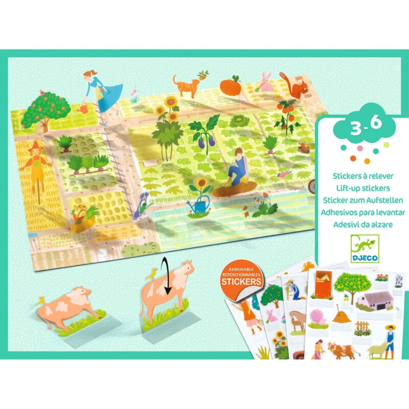 Sticker Escenas de granja 3D con pegatinas de Djeco Sticker Escenas de granja 3D con pegatinas de Djeco
