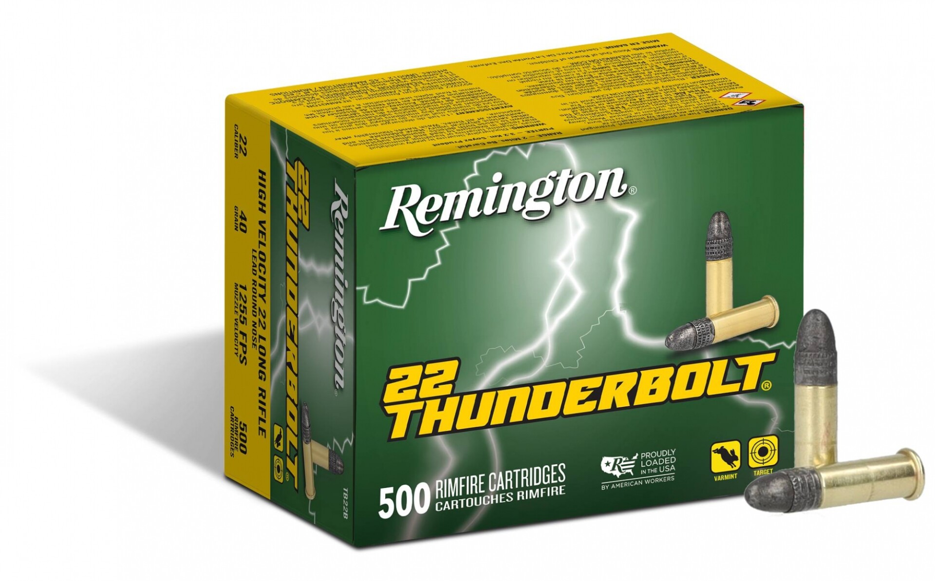 BALA REMINGTON CAL 22 LR THUNDERBOLT 40GRS 