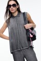 CAMISA IRREGULAR Gris
