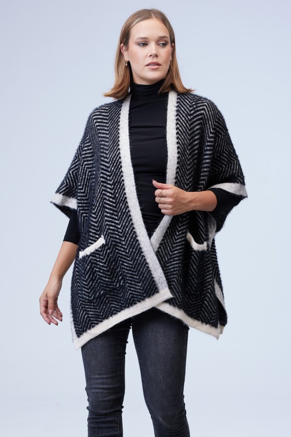 Cardigan Soft NEGRO/CRUDO