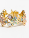 Anillos Chicos Esmalte Anillo Esmaltado Floral - Dorado