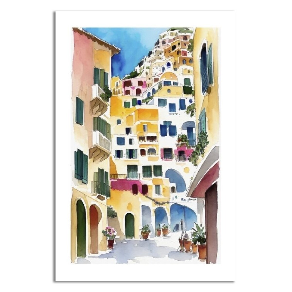 CUADRO CANVAS 40x60cm CASAS DE COLORES 1 