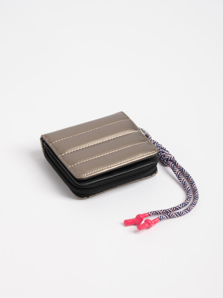 Billetera capitoneada Beige