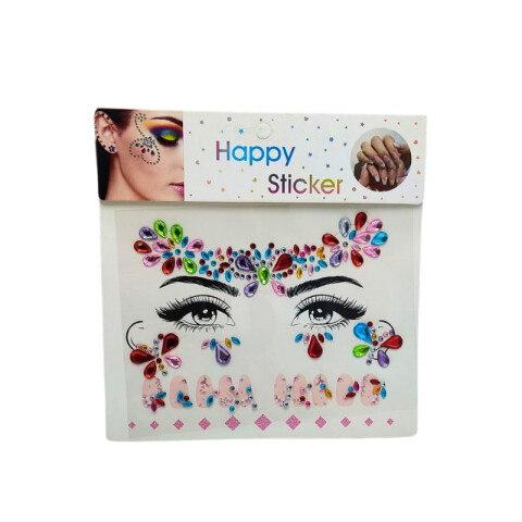 Set Stickers para Rostro y Uñas Multicolor