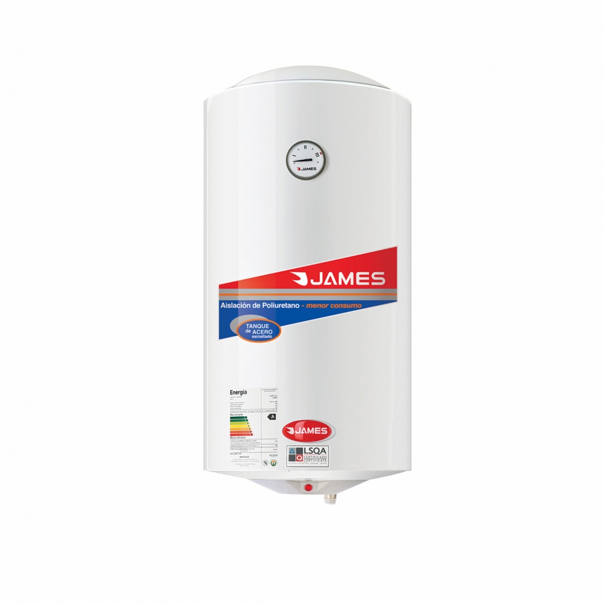 TERMOTANQUE JAMES MOD. CILÌNDRICO ACERO 60L 