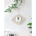 Espejo Tejido En Macrame Con Diseño De Ojo Grande