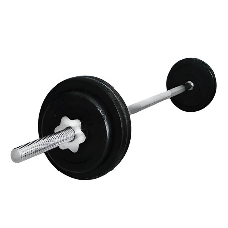 Banco Pecho Plegable + Barra 1.50m Maciza +20kg Pesas 4 Discos de 5 Kg