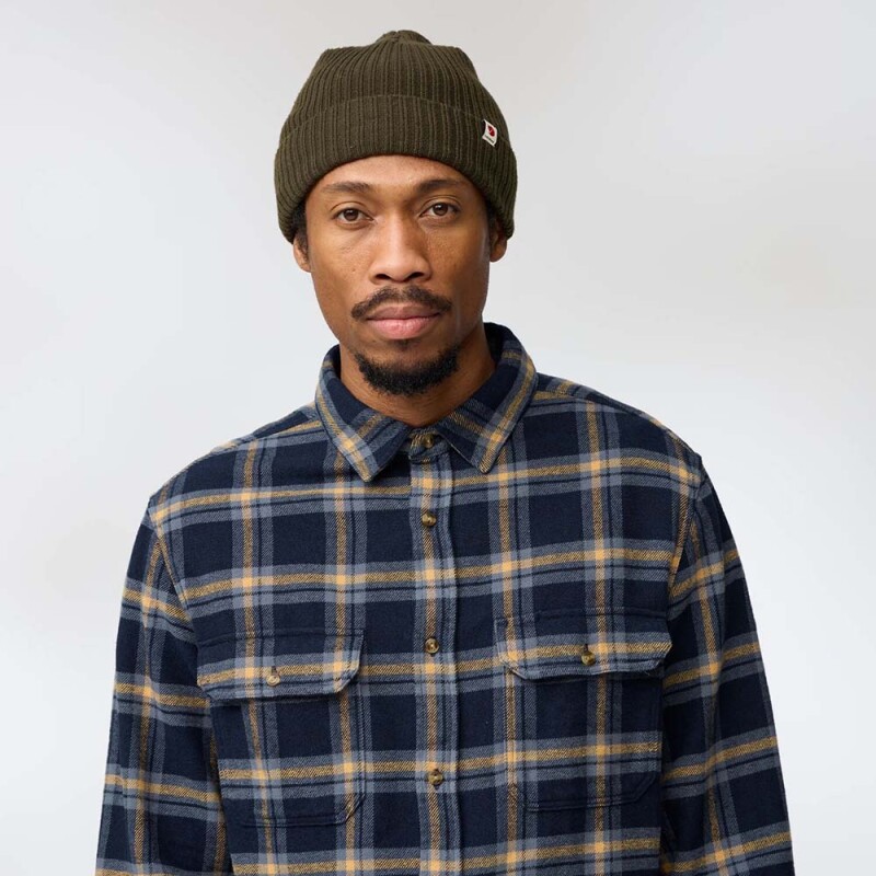 Camisa Fjallraven Ovik Heavy Flannel Shirt M Hombre Dark Navy-buckwheat Brown