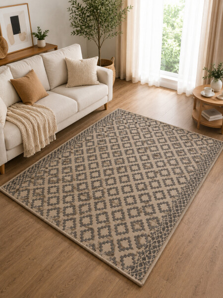 ALFOMBRA MANOR ROMBOS MARRON