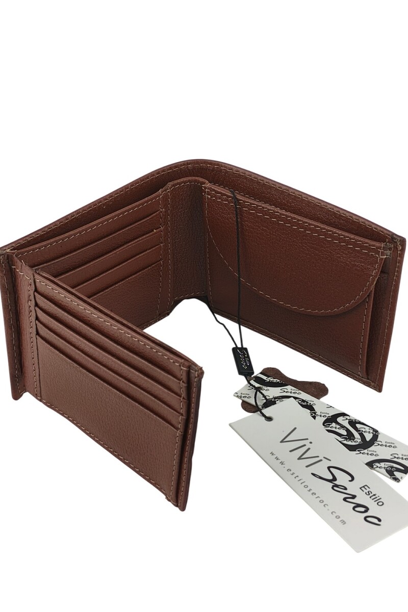 Billetera grande Marrón