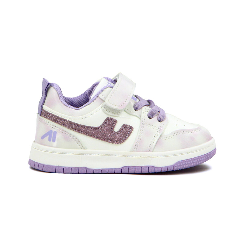 Austral Calzado Deportivo Galactic B Niño/a Acordonado Con Velcro Blanco-purpura