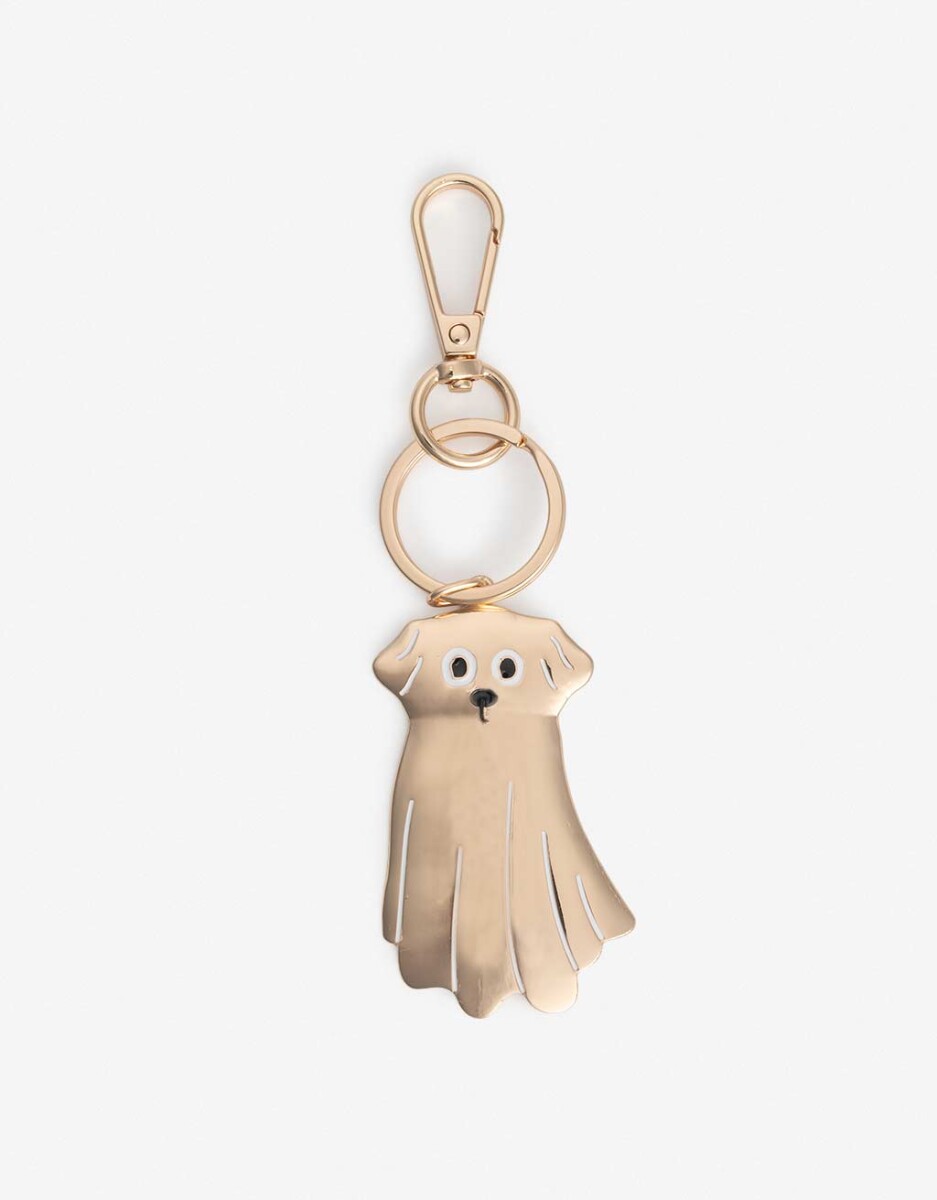 Llavero Perro Fantasma De Metal Con Esmlate. 