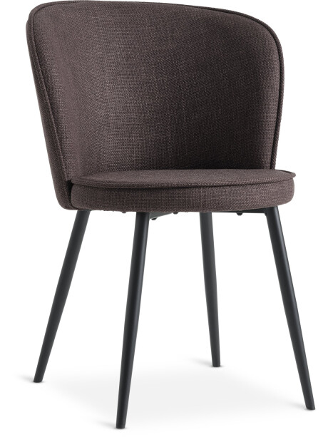 Silla de comedor RISSKOV tela marrón osc/negro Silla de comedor RISSKOV tela marrón osc/negro