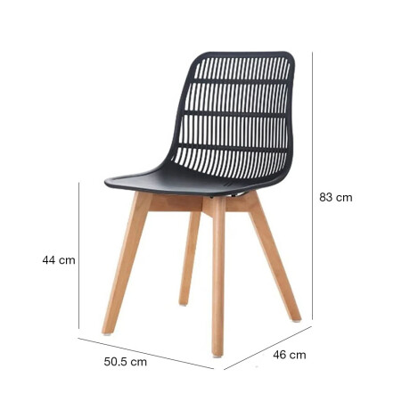 Silla Diseño Eames Moscu Moderna Versátil p/ Hogar Oficina Negro