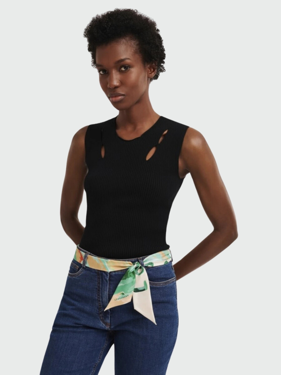 Longchamp -Cinta de seda estampada - Estampado 