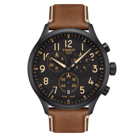 Reloj Tissot CHRONO XL caja y esfera negra con correa marrón Reloj Tissot CHRONO XL caja y esfera negra con correa marrón