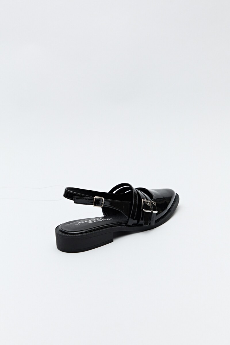 ZUECO FROGS Charol Negro