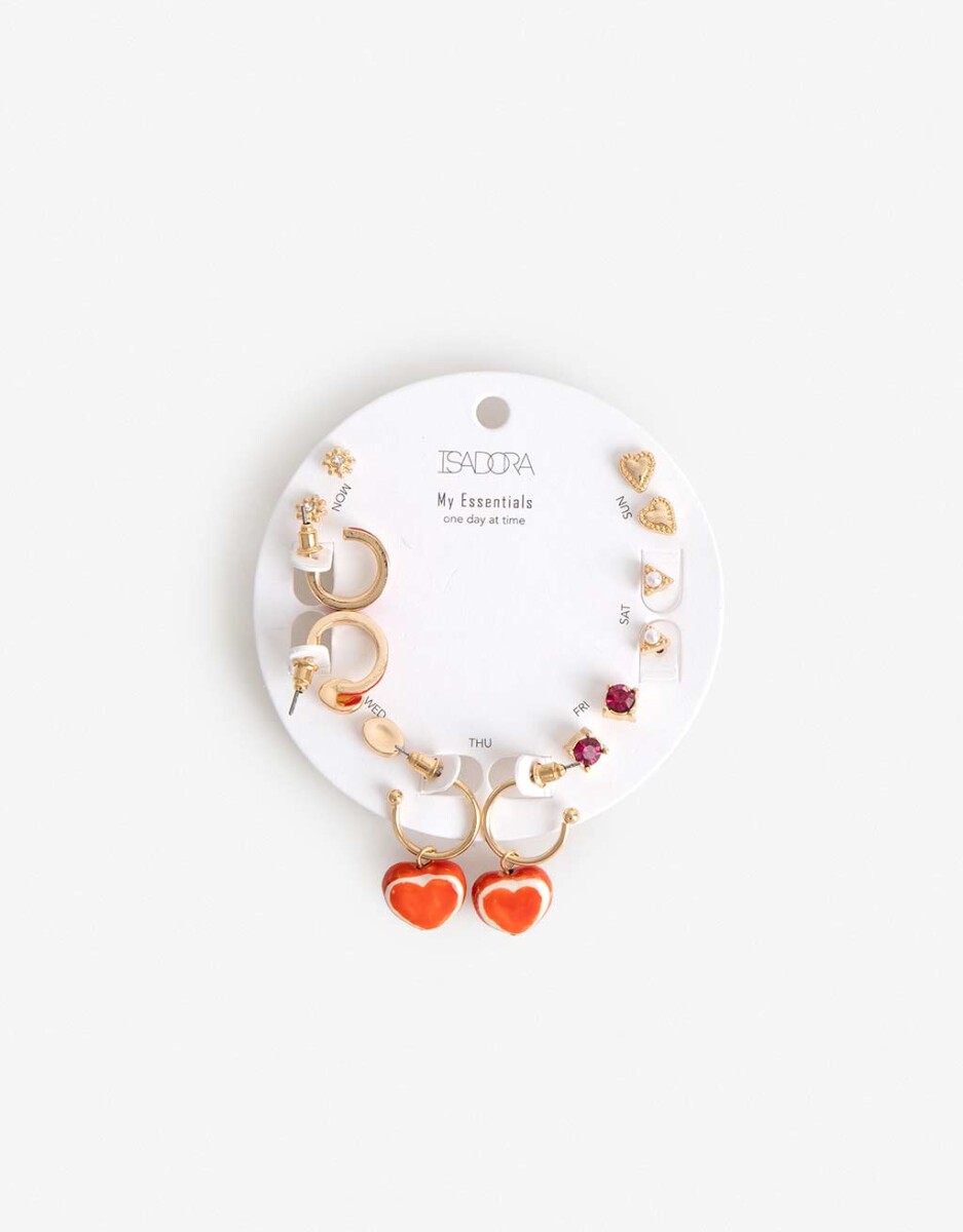 Set 7 Pares De Aros Color 