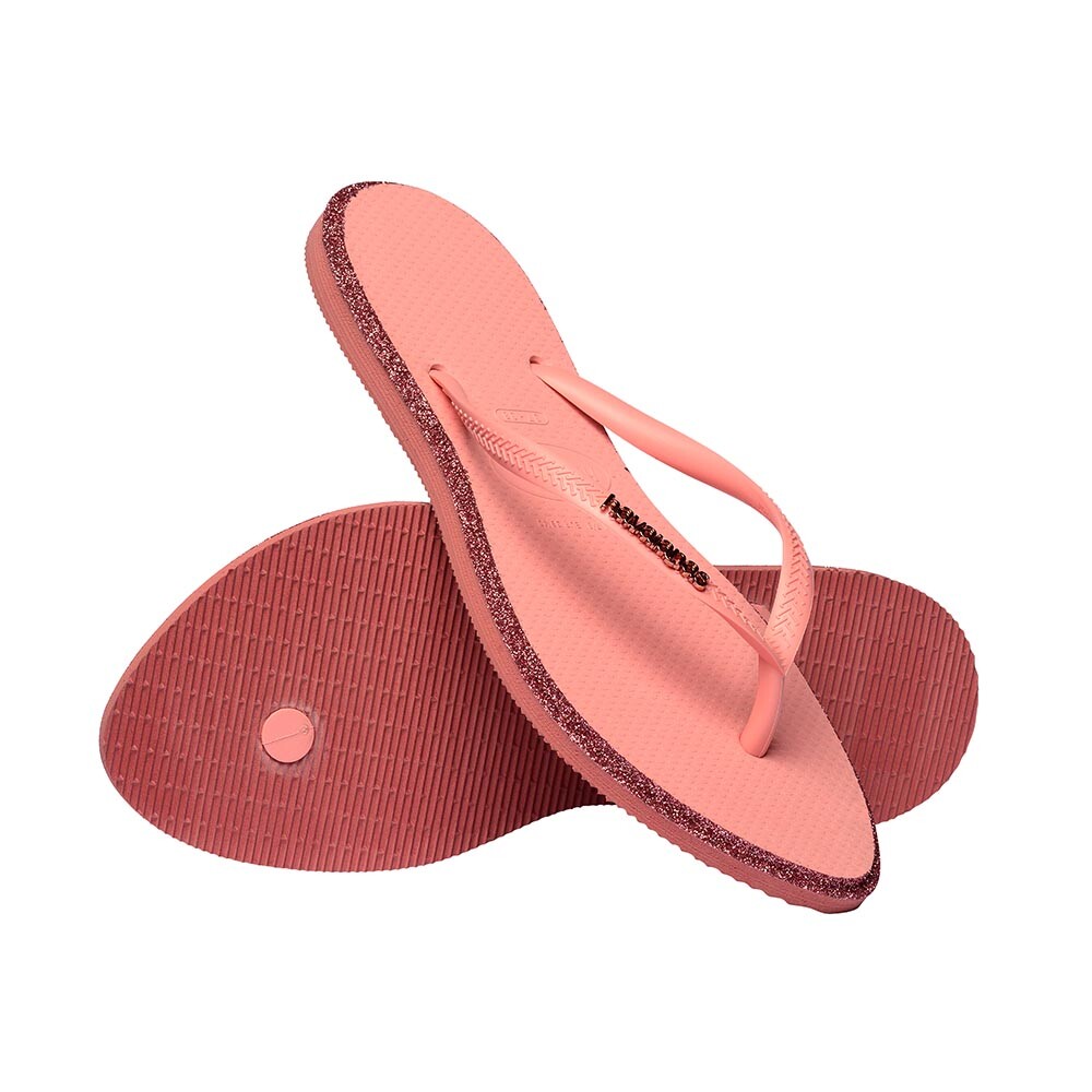 Sandalias Havaianas Slim Point Glitter Mujer Canyon Clay/Blossom