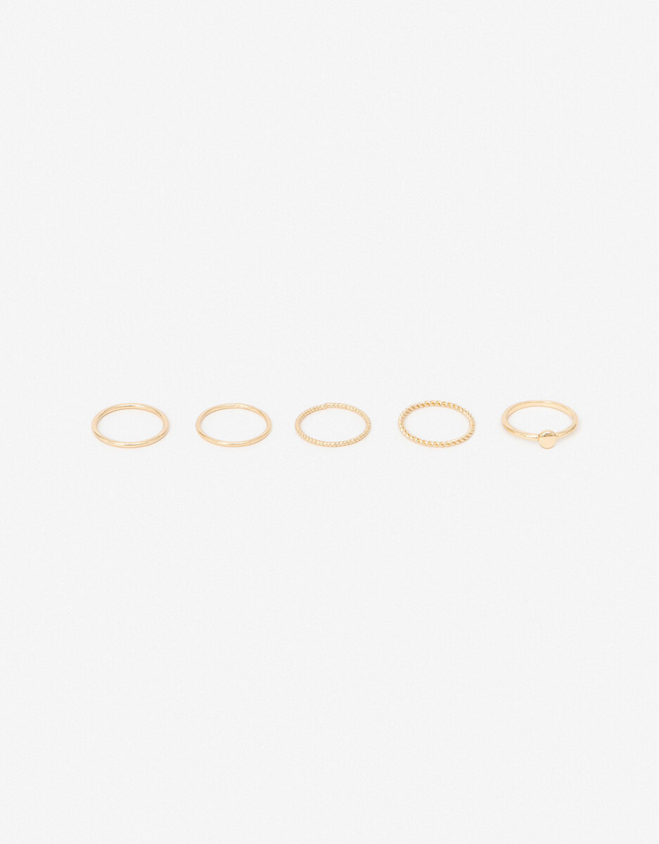 Set De Anillos De Metal Reciclado 
