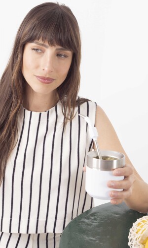 KIT MATE Y BOMBILLA ATOMIC BLANCO