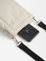 Bolso Bandolera De Nylon crudo