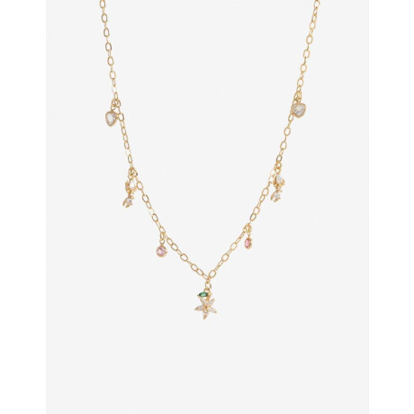 Collar Corto Multicharm Dorado